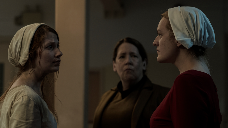 Aunt Lydia shows Offred what happens to pregnant handmaids who don’t do as they’re told.